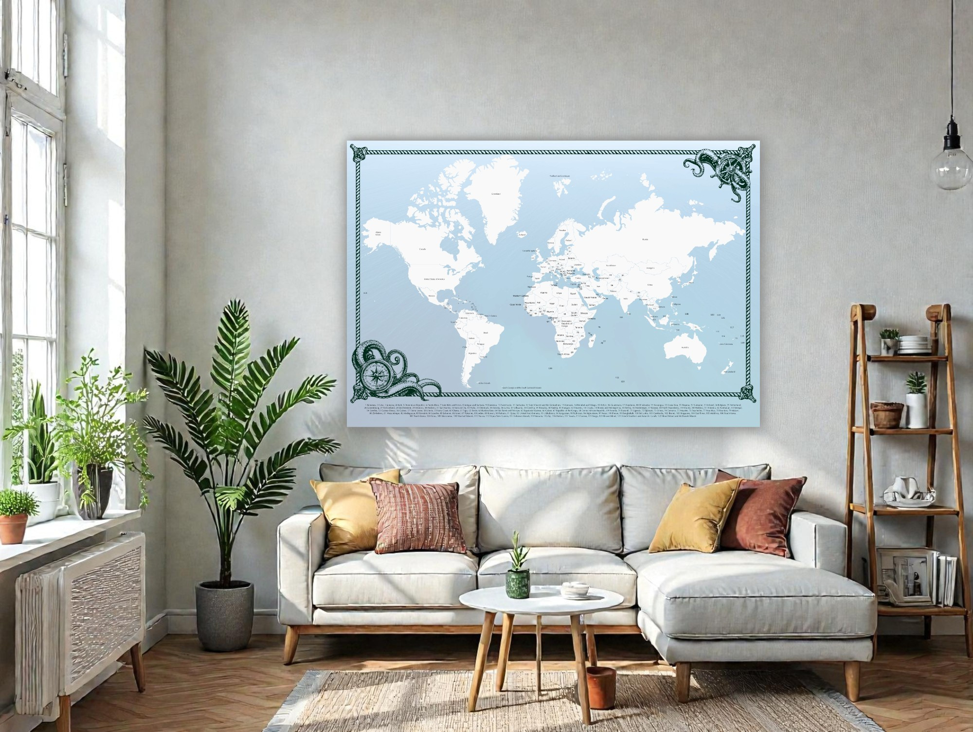 Premium travel wall maps - beautiful world map displays for your home