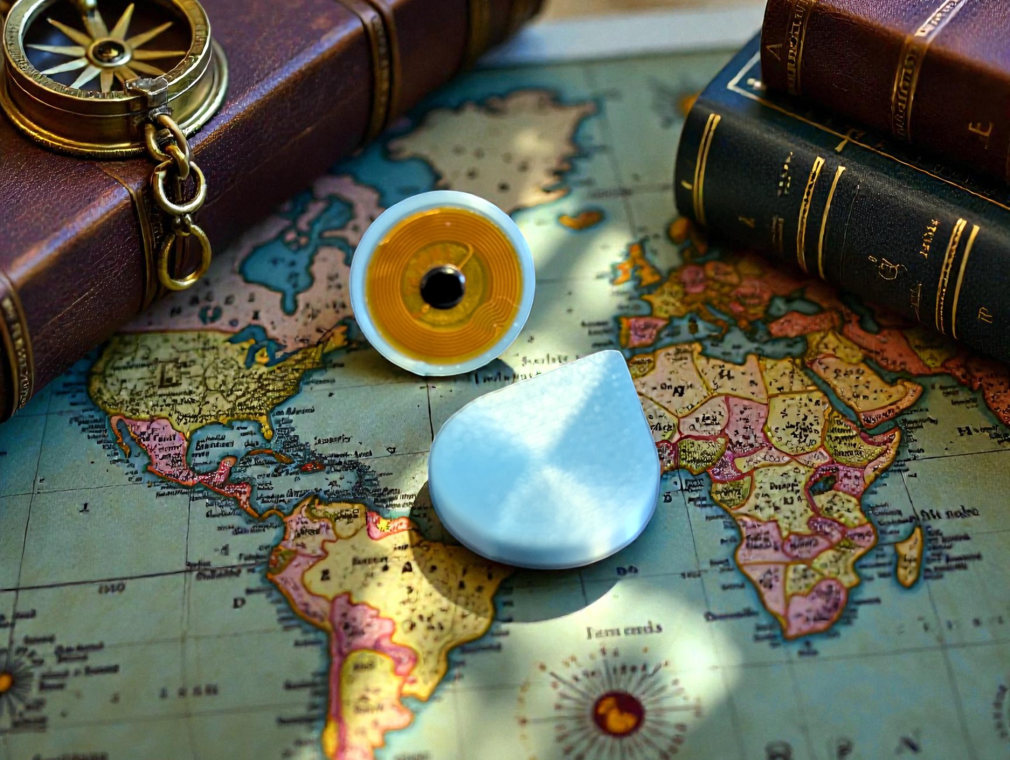 NFC smart push pins - tap to view travel memories and photos instantly